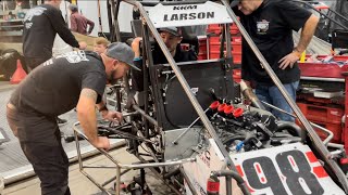 Kyle Larson Arrives At 2024 Chili Bowl [upl. by Anrehs412]