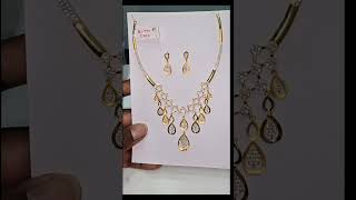 Simple gold chains in 18 karats gold necklace sets gold chain jewellery 18karat goldjewellery [upl. by Wilen]