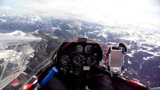 Föhnflug im InntalTirol  Foehn flightGliding in the wave [upl. by Garek322]