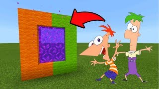 Minecraft Pe How To Make A Portal To Phineas and Ferb Dimension  Mcpe Portal To Phineas and Ferb [upl. by Carlock575]