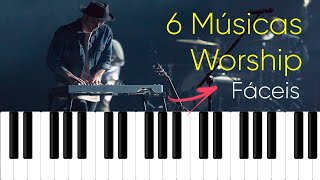 6 Músicas Worship Fáceis para Teclado  Com 4 acordes [upl. by Weir]