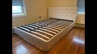 DHP Dakota Upholstered Platform Bed Assembly Avenue Greene Darci River Street Designs Salina [upl. by Gurtner]