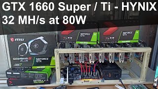 32 mhs GTX 1660 Super  Ti with HYNIX memory  fix low hashrate [upl. by Longawa]