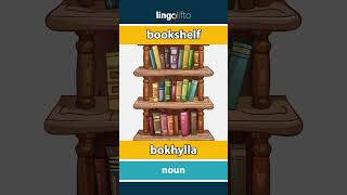 🇬🇧🇸🇪 bookshelf  bokhylla  learn English  låt oss lära oss engelska [upl. by Rambert]