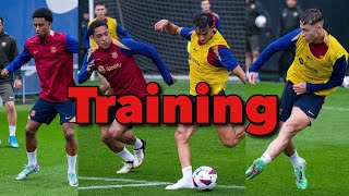 FC Barcelona Training Balde Yamal Pedri Cubarsí Fermín Raphinha  Back After Real Sociedad Win [upl. by Meenen]