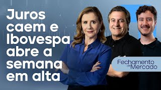 🔴 240624  JUROS CAEM E IBOVESPA ABRE A SEMANA EM ALTA  Fechamento de Mercado [upl. by Bell676]