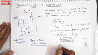 16 Electrolysis and Electrolytic Cell  Products of electrolysis Electrochemistry Class 12 [upl. by Araz]