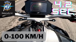 0100 Acceleration MV Agusta Brutale 800 RR launch [upl. by Mingche21]