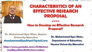 Effective Research Proposals Characteristics [upl. by Ilonka882]