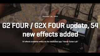 G2 FOUR  G2X FOUR update 54 new effects added [upl. by Obidiah]