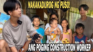 NAKAKADUROG NG PUSO ANG KWENTO NG POGING CONSTRUCTION WORKER NA MAY SIYAM NA KAPATID [upl. by Yleve]