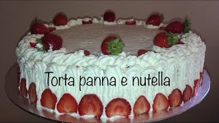 Torta compleanno panna e nutella [upl. by Brietta]