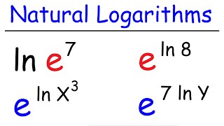 Natural Logarithms [upl. by Friederike]