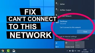 Fix quotCant Connect to This Networkquot Error On Windows 10  WiFi amp Internet [upl. by Leifer]