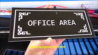 Large Advertising Sign Board Co2 Laser Engraving Cutting Machine 48 Feet UG1325L [upl. by Lewse]