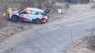 Crash Mikkelsen WRC Rallye Monte Carlo 2024  Day 3 [upl. by Nelhsa406]