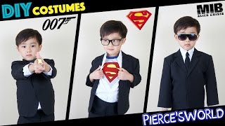 DIY last minute Halloween costumes  James Bond Superman MIB [upl. by Sandeep]