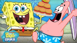 Bob Esponja  Churrasco de Verão do Hambúrguer de Siri em Bob Esponja 🍔  25 Minutos  Português [upl. by Mylander]