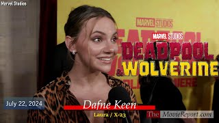 DEADPOOL amp WOLVERINE premiere Dafne Keen Kevin Feige cast amp crew interviews  July 22 2024 4K [upl. by Eilla]