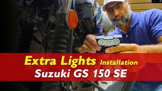 Installing Fog Lights on GS 150 Bike  Auxiliary Lights Installation  Installing LED Fog Lights [upl. by Landes]