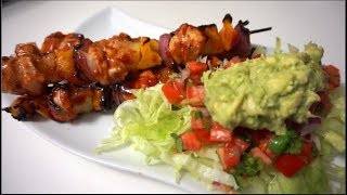 BROCHETAS DE POLLO CON BARBECUECHICKEN BARBECUE SKEWERS [upl. by Eustatius]