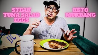 OMAD Keto Mukbang 2000 calories 200g protein Caloric Deficit [upl. by Dnalerb812]