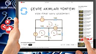 DC  ÇA10 Çevre akımları yöntemi  süperçevre ile örnek vize final soruları çözümü [upl. by Aneleiram804]