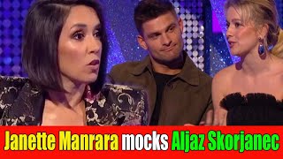 Janette Manrara mocks Aljaz Skorjanec on live TV [upl. by Petromilli]