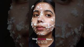 Viral Korean mask✨❤️ 🫣 glass like skin 🫠 koreanskincare ricerecipe ricemask simpleskincare [upl. by Farnsworth]