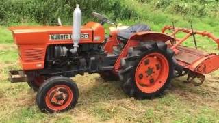 Kubota L1500 2WD Compact tractor with Rotavator For Sale [upl. by Florine150]