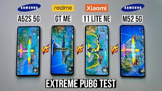 Samsung M52 vs A52s 5G vs Xiaomi 11 Lite NE 5G vs Realme GT Master Edition Extreme Pubg Test 🔥 [upl. by Liakim]