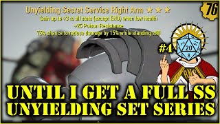 Fallout 76  What it takes to roll a full Unyielding Secret Service Set 120 Rolls 4 [upl. by Enitnelav]