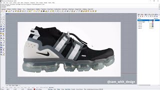 Vapormax 3D Modeling in Rhino 1 [upl. by Gosney]