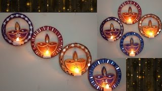 Diwali Decoration Ideas  Diwali Wall Hanging Decor  Tea Light Candle Holder  Festive home Decor [upl. by Acirej]