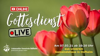 Gottesdienst Live  070321  Predigt Martin Siehler [upl. by Ailecec]