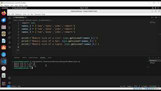 Check how much memory an object is consuming in Python [upl. by Whitby698]