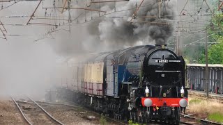 LNER Peppercorn A2 Pacific 60532 quotBlue Peterquot Opens Up At Alexandra Palace On The ECML For York [upl. by Tia924]