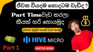 How to earn Money per day with Hive Micro  Hive Work  Make money online  siri lanka part 1 [upl. by Acisej129]