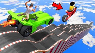 SHINCHAN AND FRANKLIN TRIED THE EPIC BUMPY ROAD PARKOUR CHALLENGE GTA 5 [upl. by Eirrem]