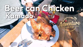 BBQ Beer Can Chicken Kamado  BBQ Freerange Chicken [upl. by Ward]