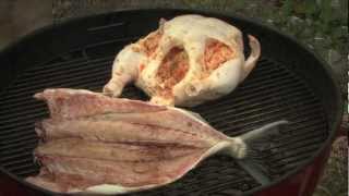 Chicken and Fish BBQ Smoked in WEBER New Zealand [upl. by Rodolph]