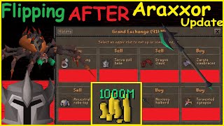 Flipping with 1Bil AFTER Araxxor Update  Old School RuneScape OSRS [upl. by Auhsej459]