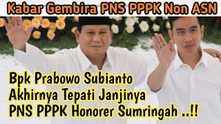 Kabar Gembira PNS PPPK Non ASN Dari Presiden Prabowo Dan Menkeu [upl. by Breban]