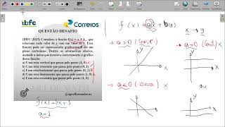 RESOLUÇÃO QUESTÃO DESAFIO  FUNÇÃO AFIM  CONCURSO CORREIOS  BANCA IBFC [upl. by Audres812]