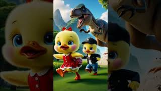 The Cute Ducks Go To Jurassic Park🐥😱 cuteducks dinosaur jurassicpark [upl. by Solberg]