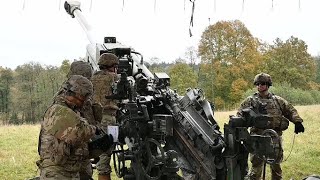 US Army Tests M777 Howitzer Agility in Germany [upl. by Nue]