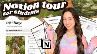 the BEST organization amp productivity system for students 🍎 Notion tour  free template [upl. by Necyrb]