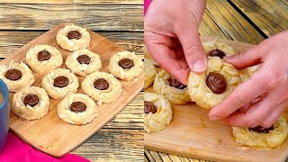 Biscotti alle mandorle con crema di nocciole pronti con pochissimi ingredienti [upl. by Sandon716]