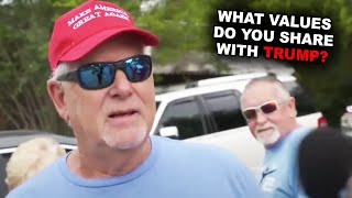 EYEOPENER Trump Supporters Asked To Describe Their Values [upl. by Evadnee116]