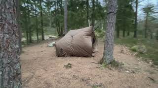 Subzero first Overnighter in the Cozshack with Winnerwell titanium stove [upl. by Fe651]